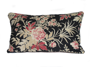 19C French antique floral textile pillow by Mary Jane McCarty