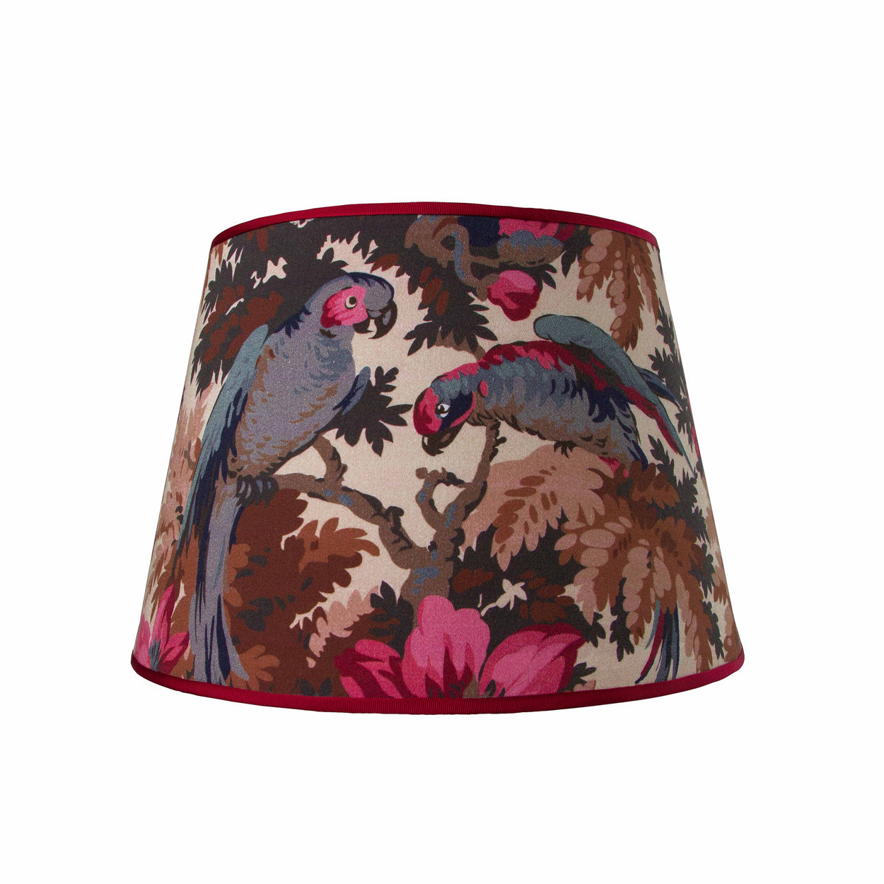 Jungle parrots lampshade by Mary Jane McCarty